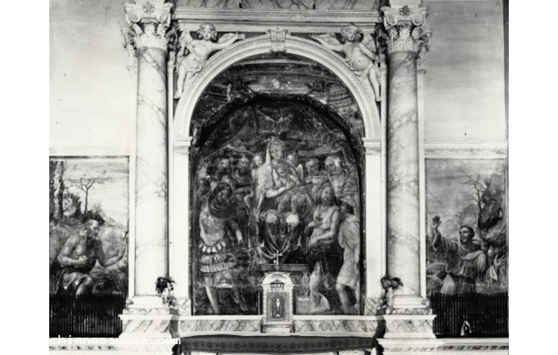 Trittico affreschi altare San Michele