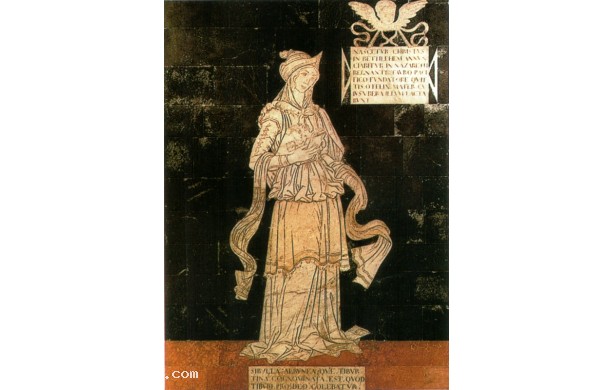 010 Tarsia pavimentale  della navata sinistra - Sibilla Tiburtina