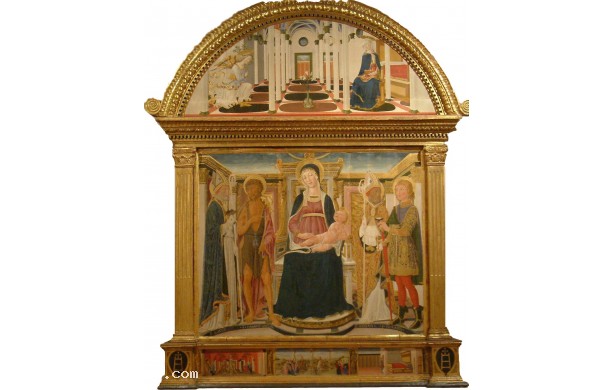 Madonna col Bambino in trono tra i Santi Biagio, Giovanni Battista, Nicola e Floriano
