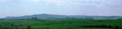 Le verdi colline verso Montalcino